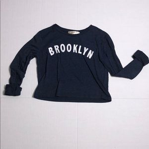 long sleeve cropped tee
